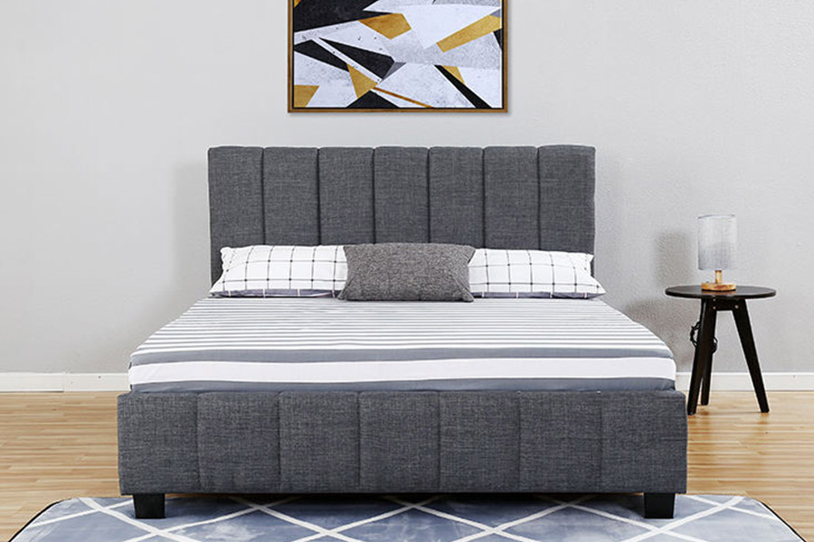 1333 Modern grijs pluche gestoffeerd bed