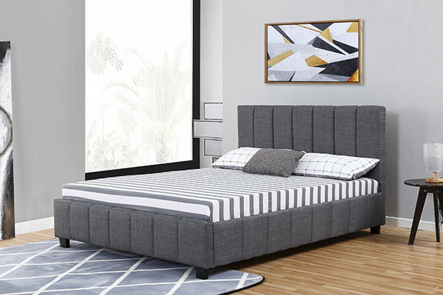 1333 Modern grijs pluche gestoffeerd bed