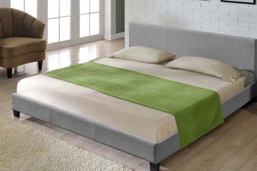 1864 Modern, eenvoudig ontwerp PU-lederen bed, gestoffeerd bed