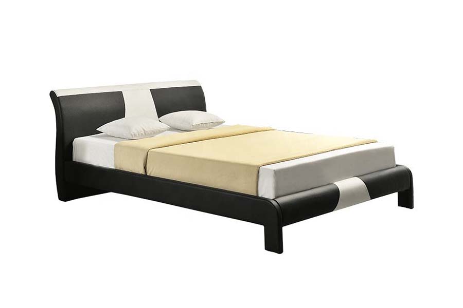 1857 Modern eigentijds kunstleer LED-gestoffeerd bedframe