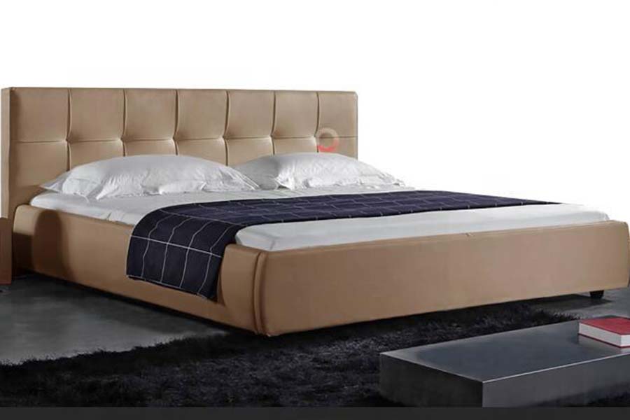 1813 Wit PU zacht bed LED gestoffeerd bedframe