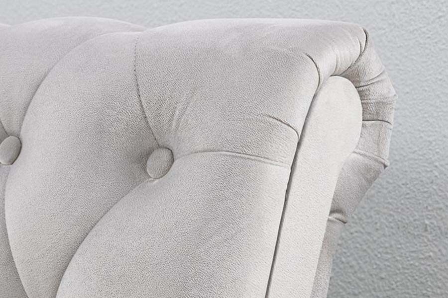 1563 Klassiek zilverkleurig sleebed Gestoffeerd bed