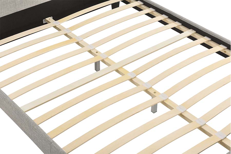 1803 Grijs linnen stoffen bed Zachte bekleding Gestoffeerd bed