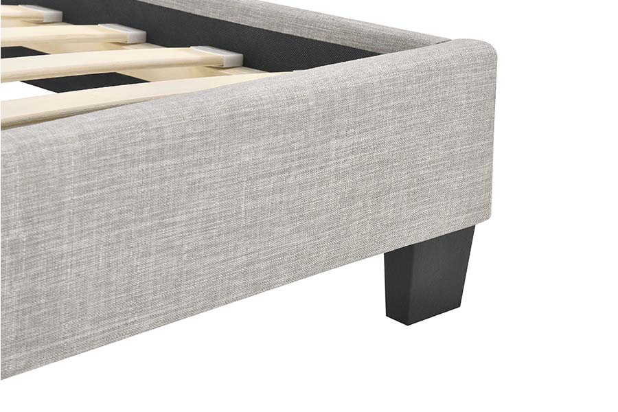 1803 Grijs linnen stoffen bed Zachte bekleding Gestoffeerd bed
