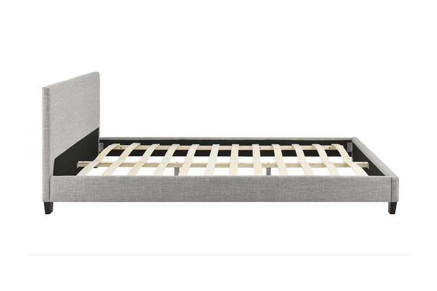 1803 Grijs linnen stoffen bed Zachte bekleding Gestoffeerd bed