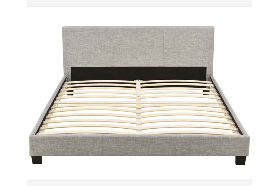 1803 Grijs linnen stoffen bed Zachte bekleding Gestoffeerd bed