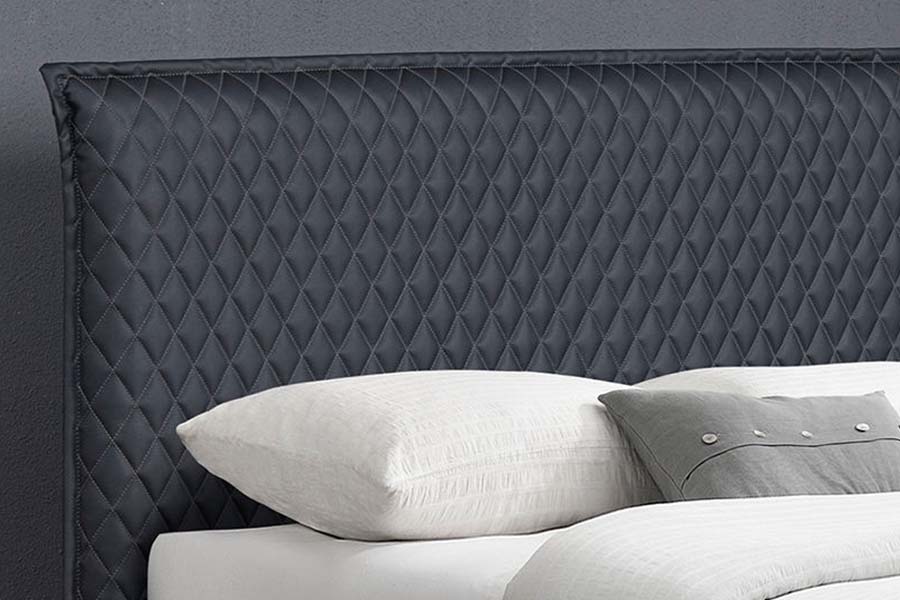 1664 Leren Bett Bed, gestoffeerd bed in moderne stijl