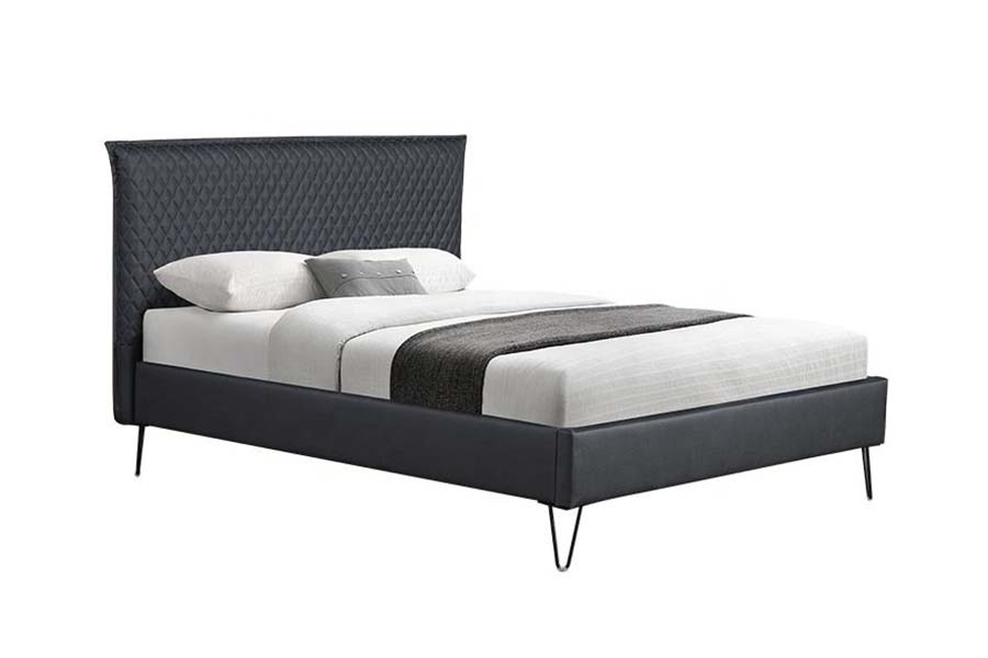 1664 Leren Bett Bed, gestoffeerd bed in moderne stijl