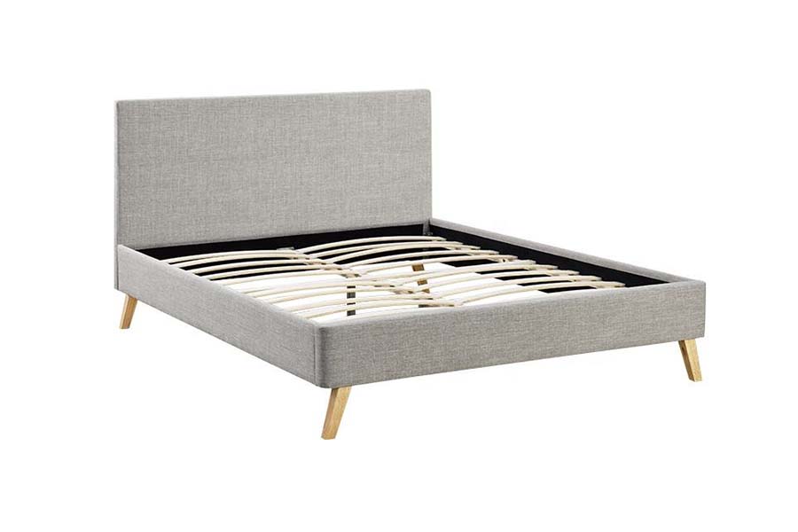 1525 Dubbel formaat houten frame, zacht gestoffeerd bed