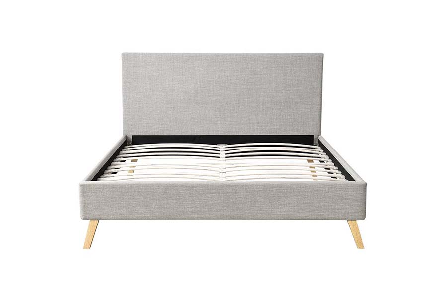 1525 Dubbel formaat houten frame, zacht gestoffeerd bed