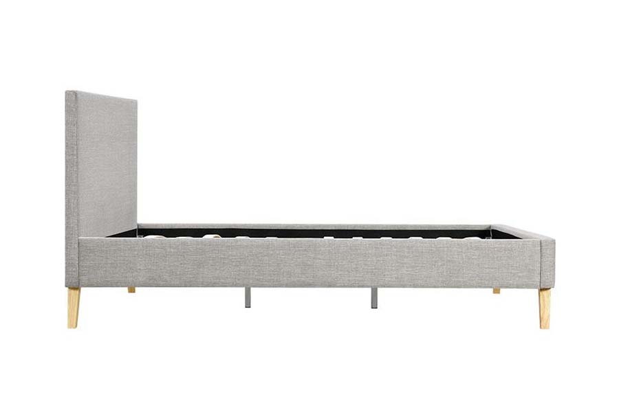 1525 Dubbel formaat houten frame, zacht gestoffeerd bed