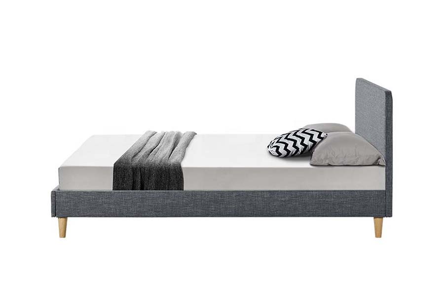 1509 Hoogwaardig houten linnen bed, gestoffeerd bed