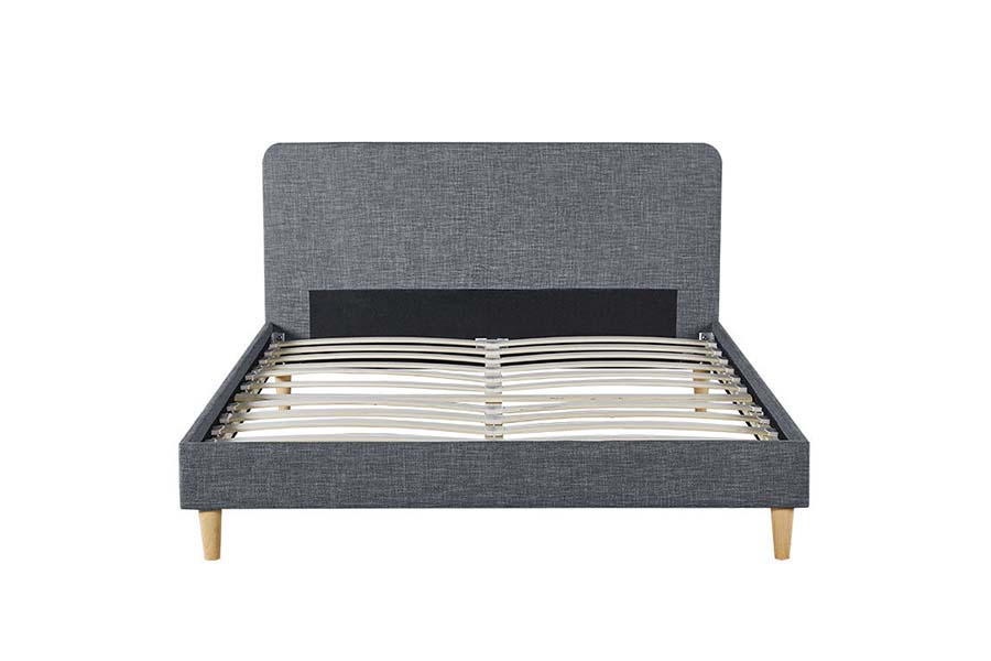 1509 Hoogwaardig houten linnen bed, gestoffeerd bed