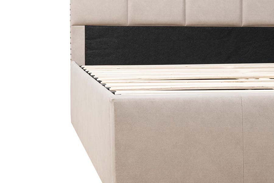 1616 Kingsize bed van zachte stof, gestoffeerd bed met knopendesign