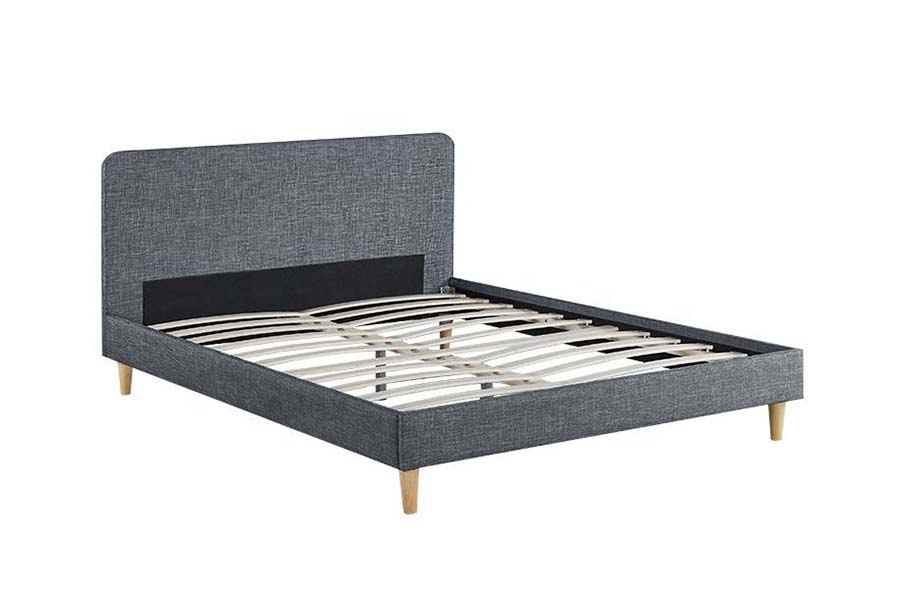 1509 Hoogwaardig houten linnen bed, gestoffeerd bed
