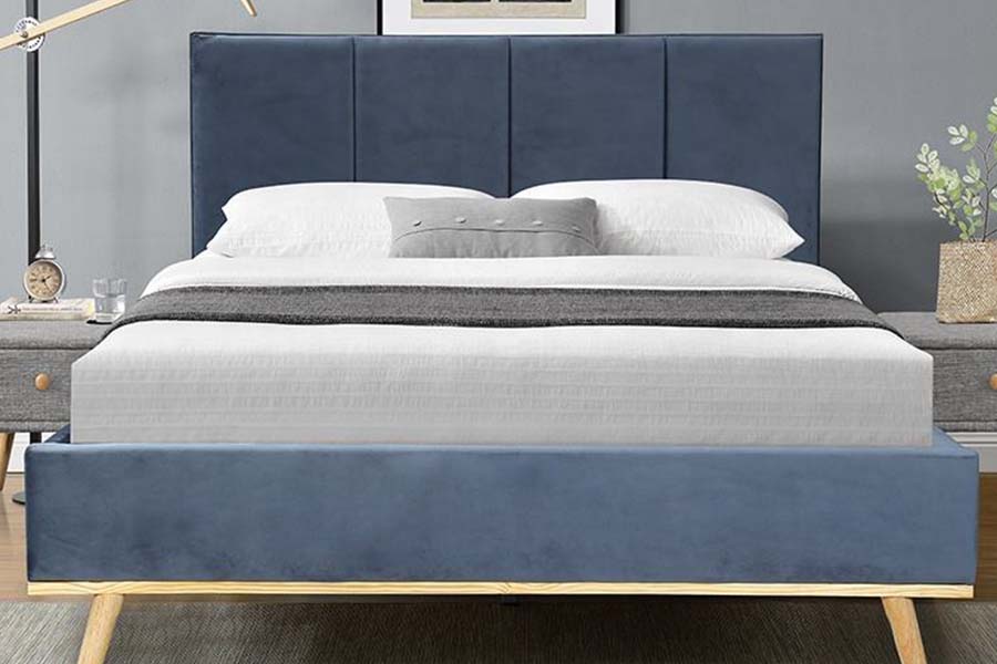 1495 stoffen tweepersoonsbed, duurzaam bedframe, gestoffeerd bed
