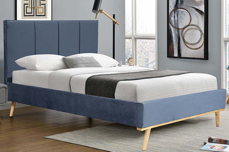 1495 stoffen tweepersoonsbed, duurzaam bedframe, gestoffeerd bed