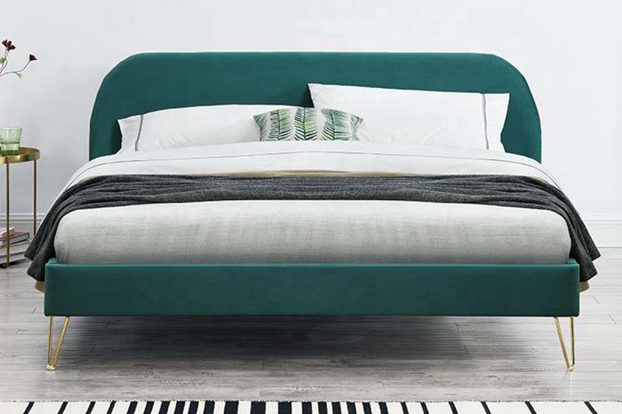 1475 Hoogwaardig kingsize bedframe, gestoffeerd bed