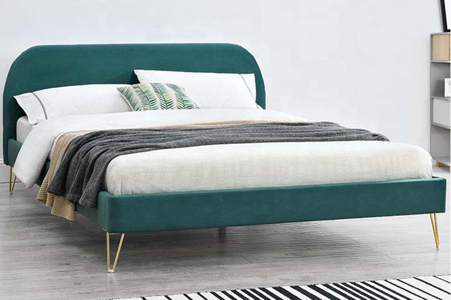 1475 Hoogwaardig kingsize bedframe, gestoffeerd bed