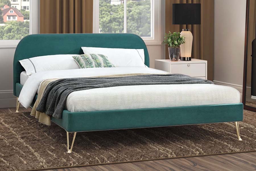 1475 Hoogwaardig kingsize bedframe, gestoffeerd bed
