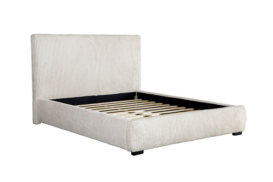 4256 Corduroy Beknopt hoofdbord, gestoffeerd bed