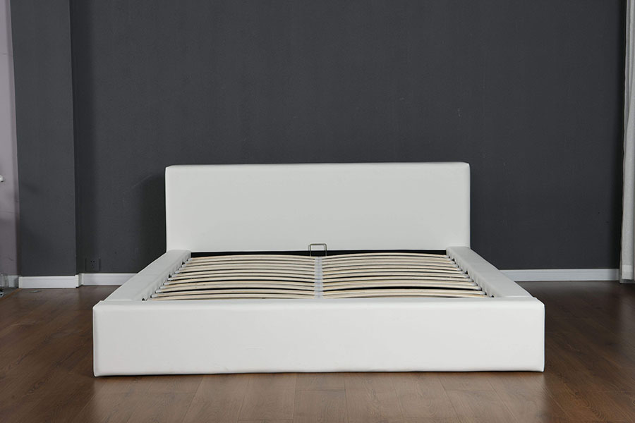 4246 Scandinavisch minimalistisch kunstleer bedframe met opbergruimte