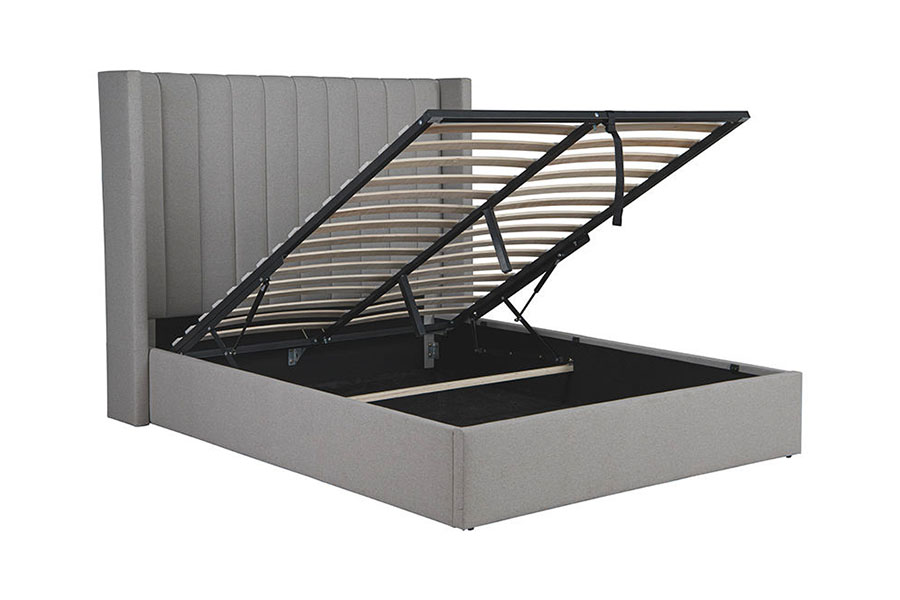 4242 Linnen stof, opklapbaar, gestoffeerd bedframe
