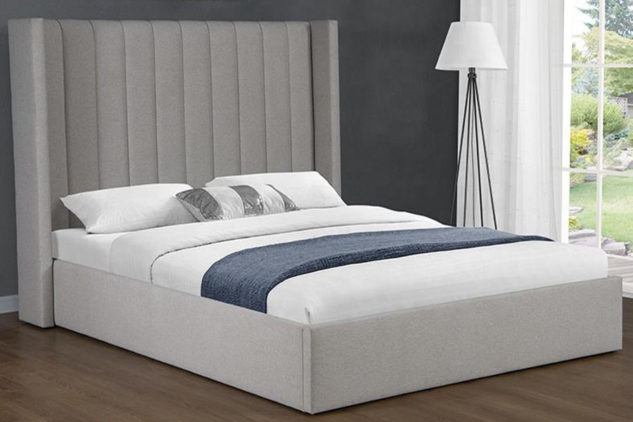 4242 Linnen stof, opklapbaar, gestoffeerd bedframe