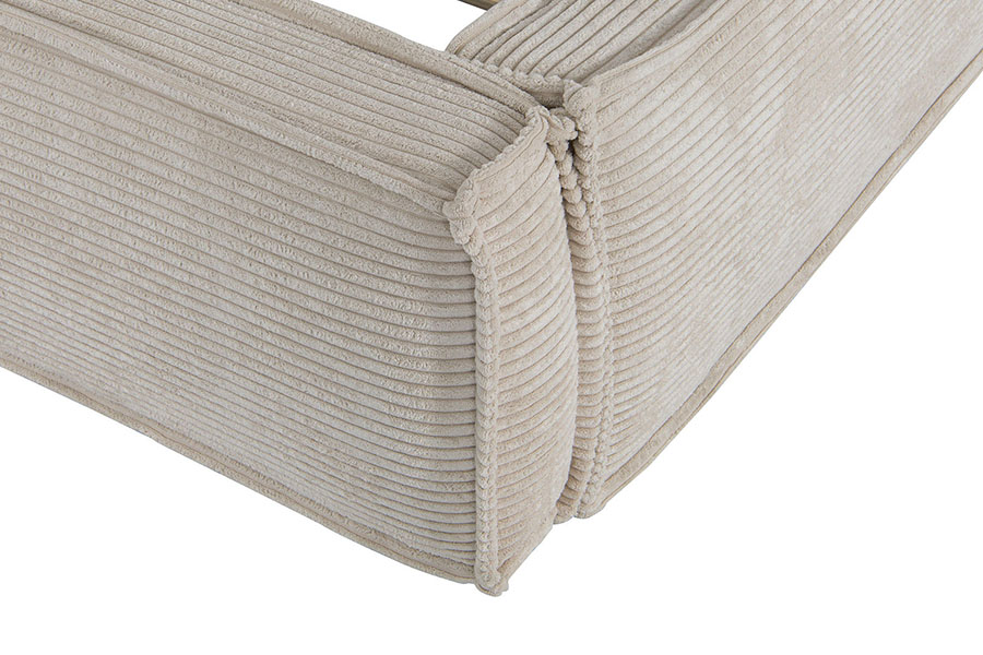 4213 Gestoffeerd bed met tofu-design van corduroystof