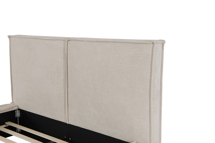 4213 Gestoffeerd bed met tofu-design van corduroystof