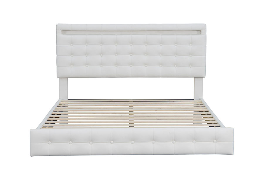 4209 Kingsize verstelbaar gestoffeerd LED-bedframe