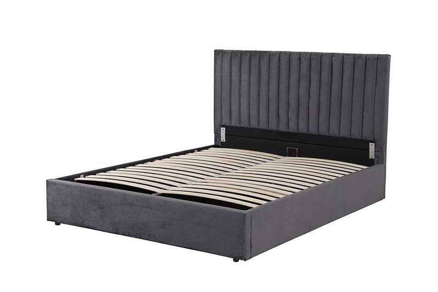 4088 Licht luxe fluwelen poef bedframe met opbergruimte