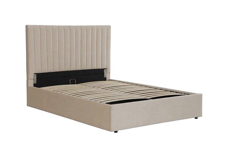 4088 Licht luxe fluwelen poef bedframe met opbergruimte