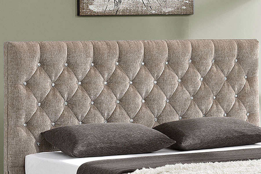 1151G Luxe fluwelen hoogslaper met opbergruimte en getuft bedframe