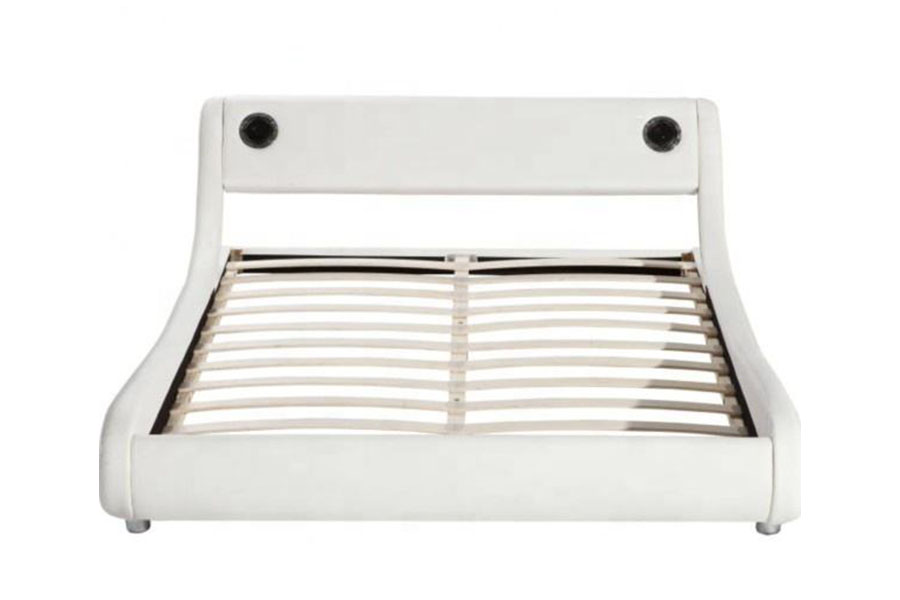1140S Gaslift Muziekluidspreker Bedframe van synthetisch leer