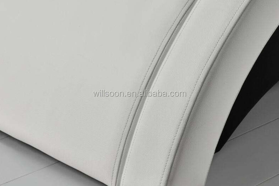 1187-1 Italiaans S-vormig LED-lederen kingsize gestoffeerd bedframe