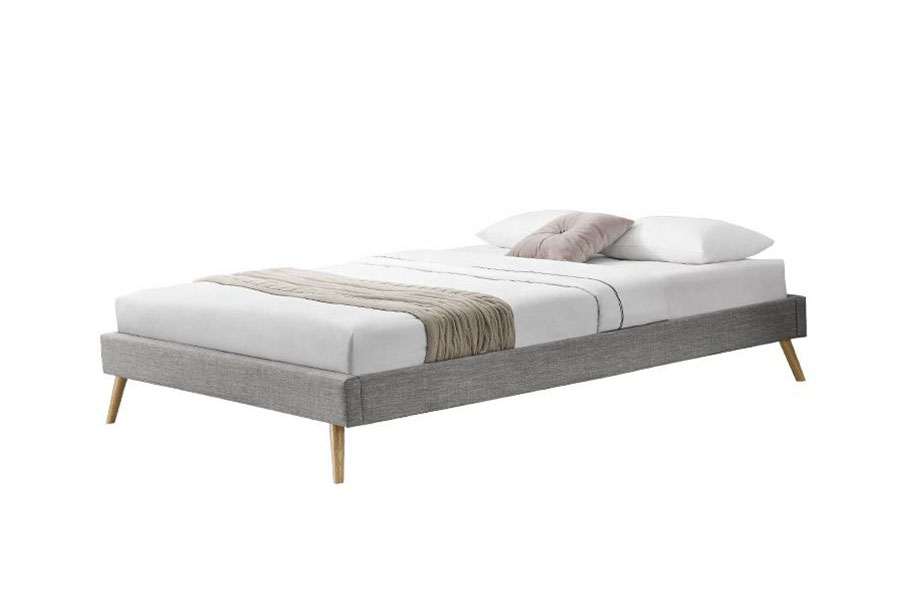 1159C Scandinavisch multiplex paneel linnen houten voetenbed
