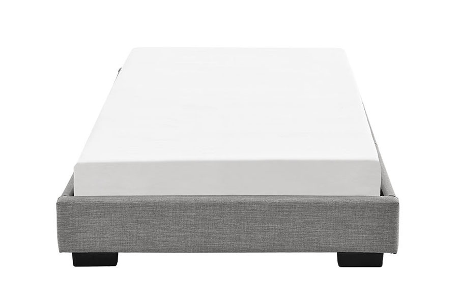 1159A King Queen linnen gestoffeerd bed met massief houten frame