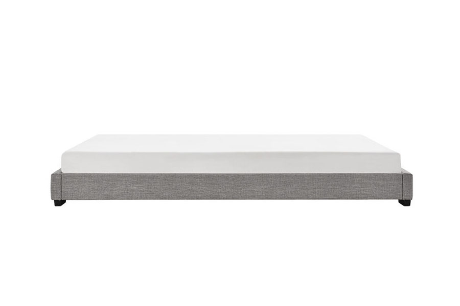 1159A King Queen linnen gestoffeerd bed met massief houten frame