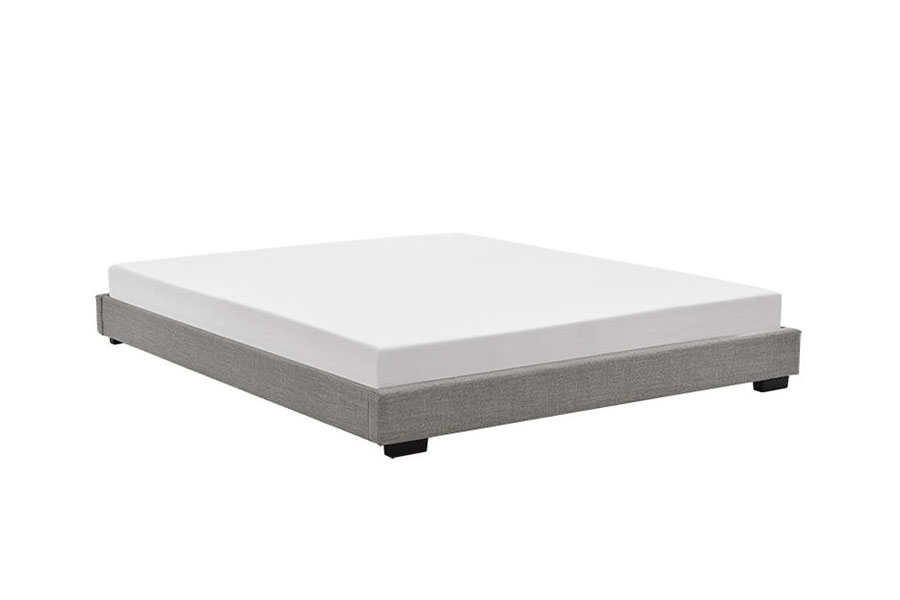 1159A King Queen linnen gestoffeerd bed met massief houten frame