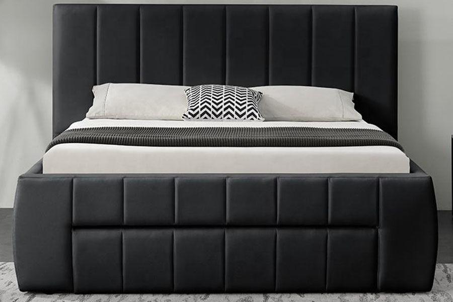 1238D Europees PU-leer lade-opbergruimte King gestoffeerd bedframe