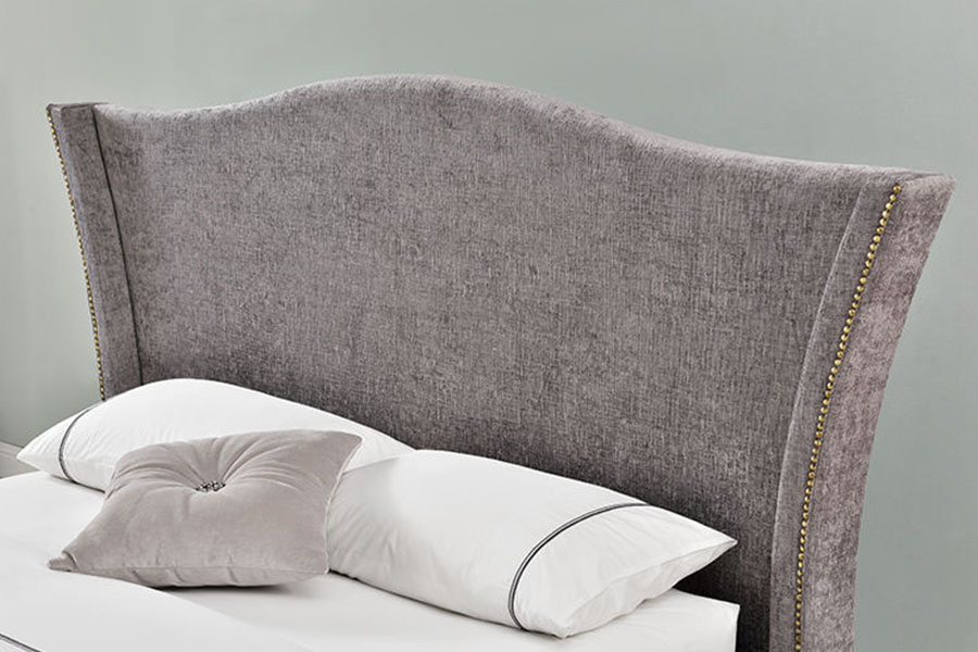 1206G Klassiek kroonlinnen bedframe met gaslift en opbergruimte