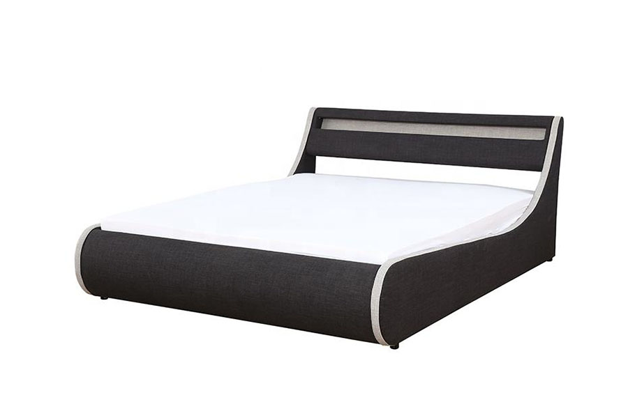 1408-1G Linnen stof Zacht houten frame Ottomaanse opbergruimte Gestoffeerd bedframe