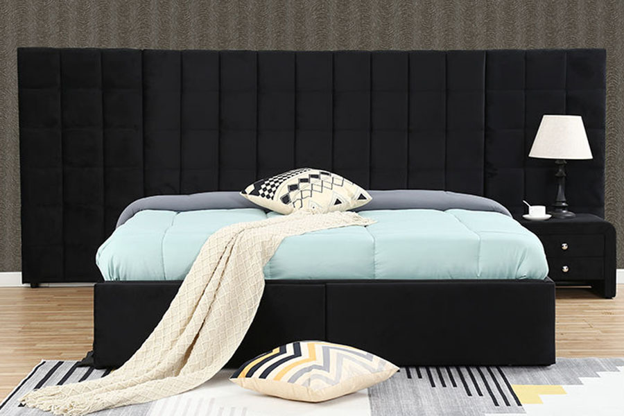 1344DG Kingsize lederen bedframe met gasliftlade en opbergruimte met getufte knopen