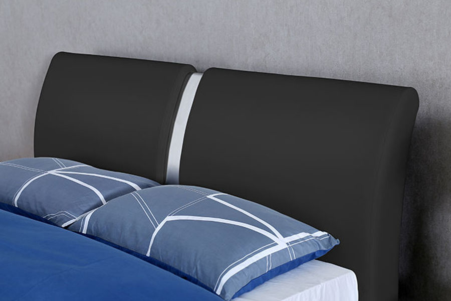 1285G Multi-size kunstleer poef slaapkamer met opbergruimte, gestoffeerd bedframe