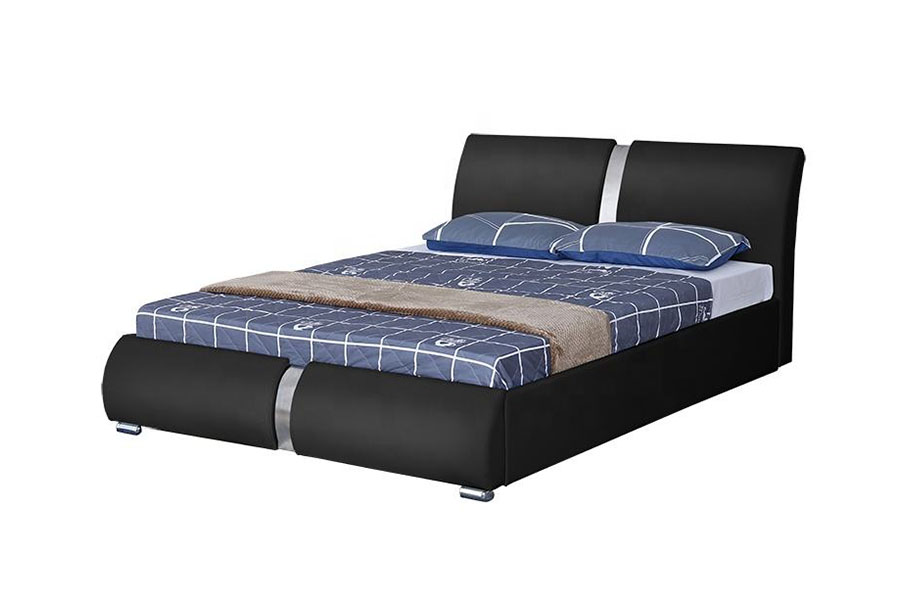 1285G Multi-size kunstleer poef slaapkamer met opbergruimte, gestoffeerd bedframe