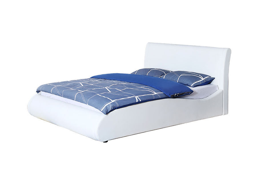 1280G zacht hoofdbord kunstleer met gaslift slaapkamerbedframe met opbergruimte