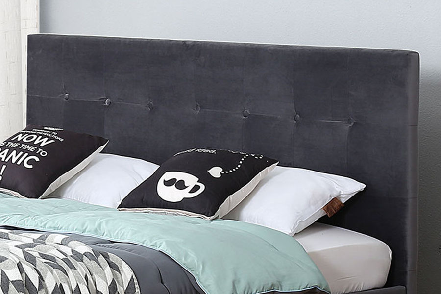 1274G Getuft ruimtebesparend lederen bedframe met hydraulische lift en queensize opbergruimte