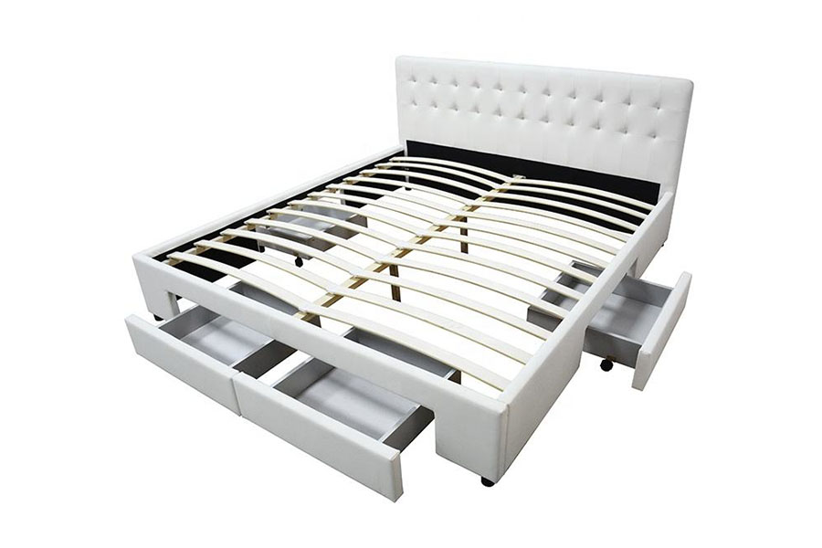 1243D PU-lederen ladekast zonder veer met opbergruimte voor een queensize bed